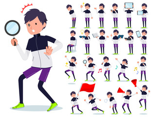 flat type man B&W sportswear_Action