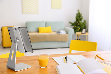 Comfortable workplace in modern room