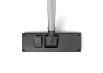 3d rendering of black plastic vacuum brush isolated on white background
