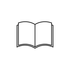 simple book thin line symbol vector