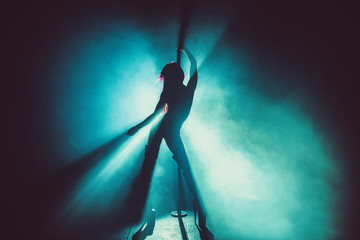 Pole dance woman