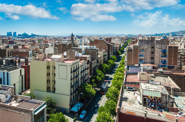 Fototapeta premium view of the center of Barcelona. Spain