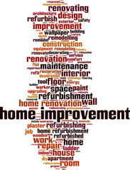 Obraz premium Home improvement word cloud