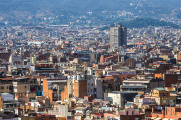 Fototapeta na wymiar view of the center of Barcelona. Spain