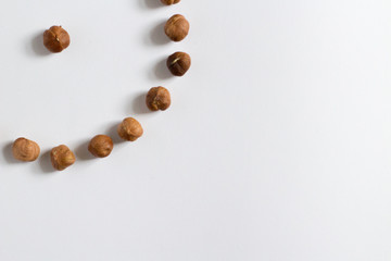 nut circle, flower, hazelnut and almond