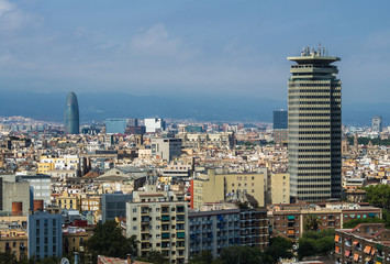 Barcelona skyline, Spain