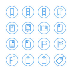 Schlagwort Lesezeichen Icons aus Linien