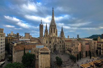 Fototapeta premium Gothic Barcelona Cathedral, Spain