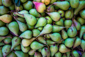 Green pear juicy fresh fruit  background