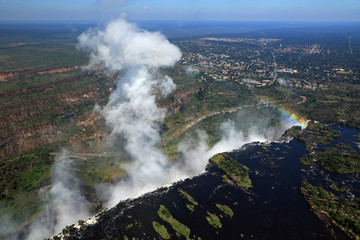 Fototapeta premium Victoria Falls, Aerial view, Zimbabwe