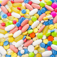 A lot of colorful medication and pills