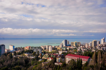 Fototapeta na wymiar Panorama of the city of Sochi. Russia