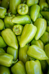 Plakat Sweet green peppers. Paprika peppers