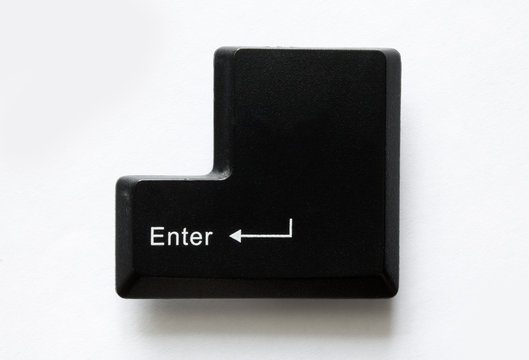 computer keyboard key. enter