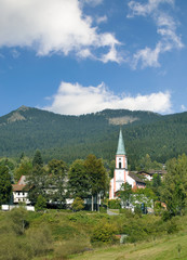 der Ort Lohberg(Bayern) im Böhmerwald am Grossen Osser,Oberpfalz,Bayern,Deutschland