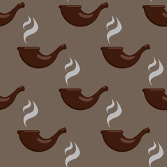 Smoking pipe seamless pattern