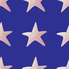 Starfish seamless pattern