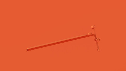 Orange Incline Workout Bench 3d illustration 3d rendering