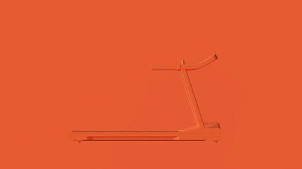 Orange Treadmill Running Machine 3d illustration 