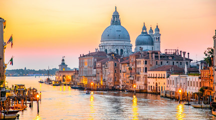 Fototapeta na wymiar Italy beauty, cathedral Santa Maria della Salute in Venice , Venezia
