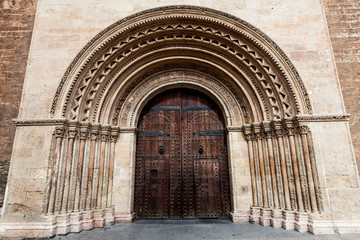 Valencia, Spain - April, 2017: portal chatedral