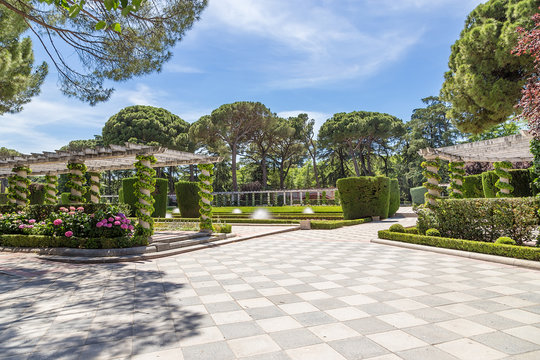 Madrid, Spain. Cecilio Rodriguez Gardens in Retiro Park
