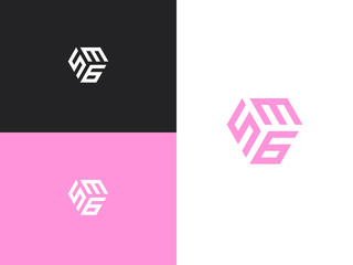 Combination number, stylish vector emblem for design