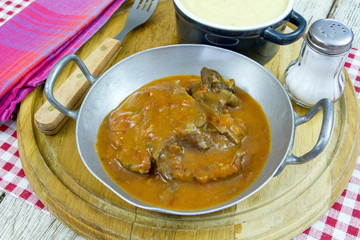 langue de boeuf et purée