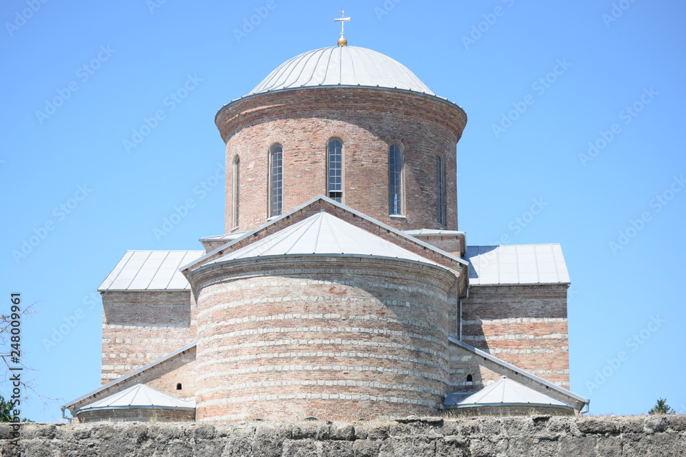 Wall mural bell tower of church