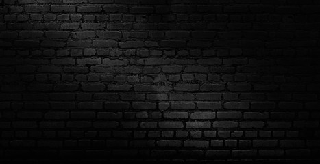 Fototapeta na wymiar Background of empty brick old wall, spotlight, neon light, smoke