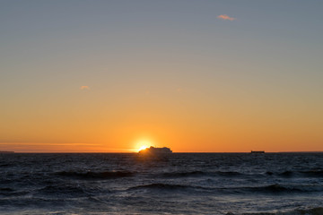 Beautiful sunset on the baltic Sea