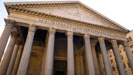 Naklejka premium Columns of The Pantheon in Rome, Italy