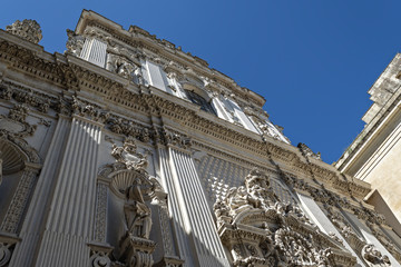 Italia Puglia Lecce particolare facciata della chiesa della Madonna del Carmine