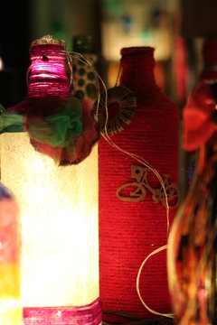 christmas crafted bottles