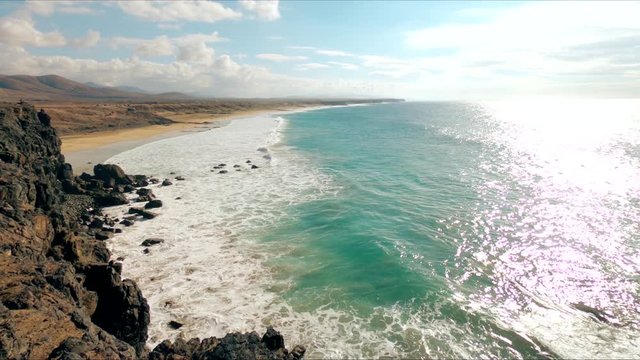 Ocean view on El Cotillo beach, Fuerteventura, Canary Islands, Spain