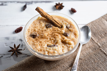 Peruvian arroz con leche dessert
