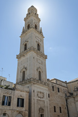 Italia Puglia Lecce particolare angolo piazza Duomo
