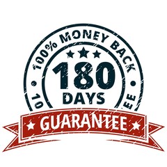 180 Days Money Back  Guarantee illustration
