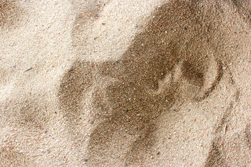Fototapeta na wymiar Sand , closeup of sand pattern of a beach in the summer