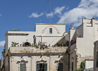 Italia Puglia Lecce particolare angolo piazza Duomo
