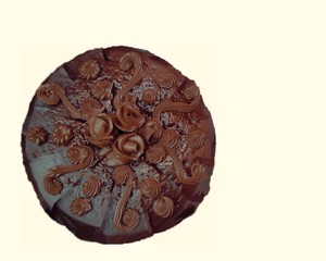 chocolate cake isolated