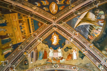 Fototapeta na wymiar Christ Resurrection Fresco Spanish Chapel Santa Maria Novella Church Florence Italy