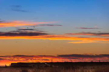 Sunset in Patagonia, Argentina.