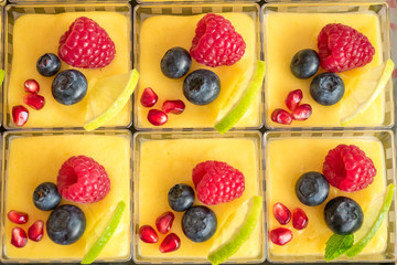 Tasty cakes colorful desert