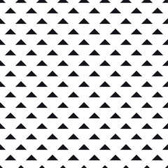 Abstract seamless pattern with black graphic triangles