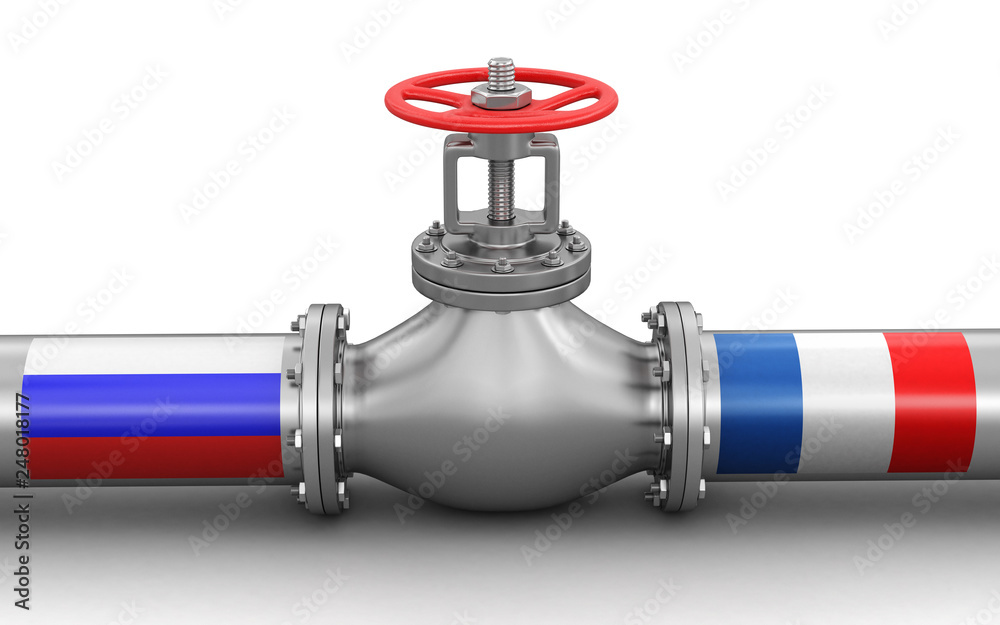 Poster pipeline with flags. image with clipping path