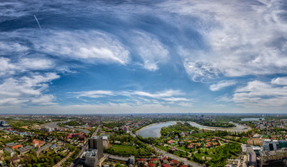 Panorama view over Bucharest , Romania 