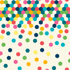 Abstract seamless geometric pattern. colorful confetti, fireworks, holidays