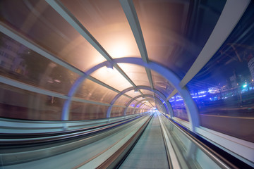 fast moving escalator