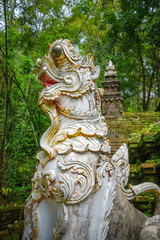 White statue in Wat Palad temple, Chiang Mai, Thailand